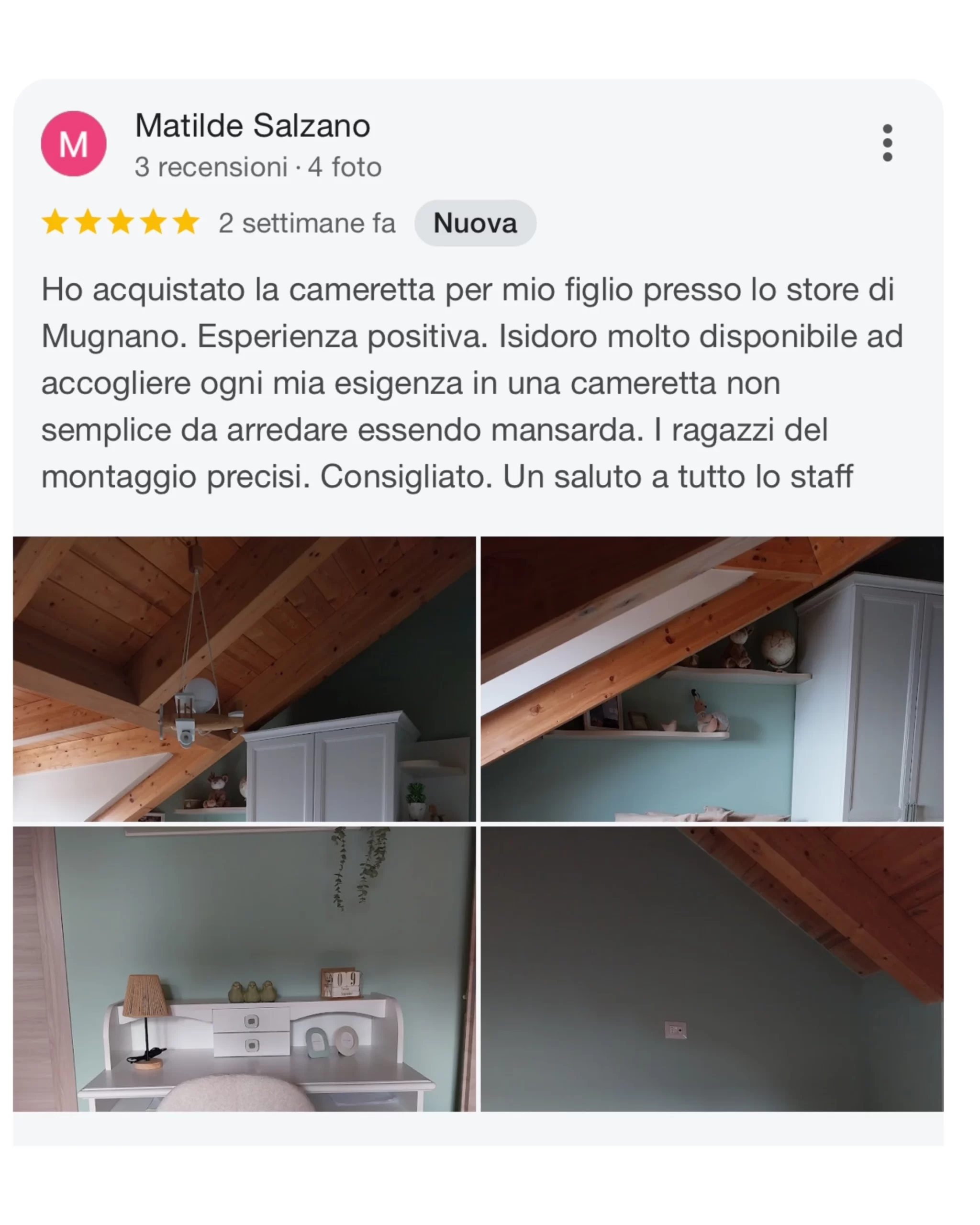 Recensione cliente 4 Livein Camerette