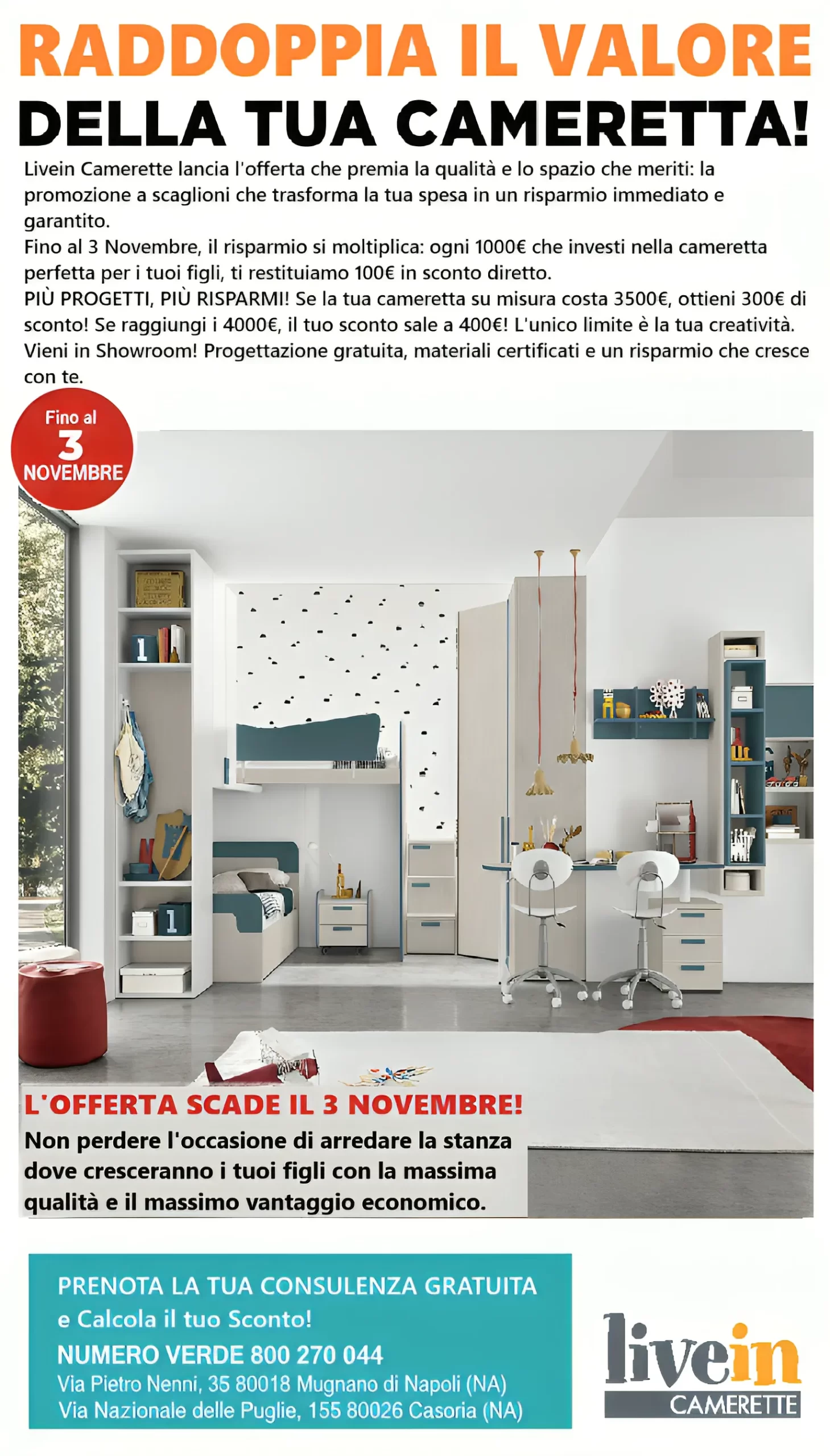 Promozione Livein Camerette