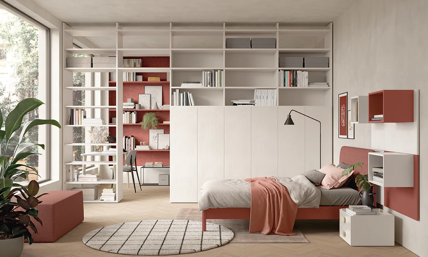 Cameretta SMART zona riposo con contenitore