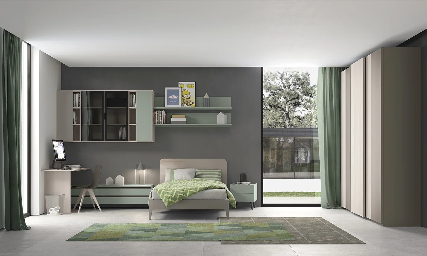 Cameretta SMART con armadiatura