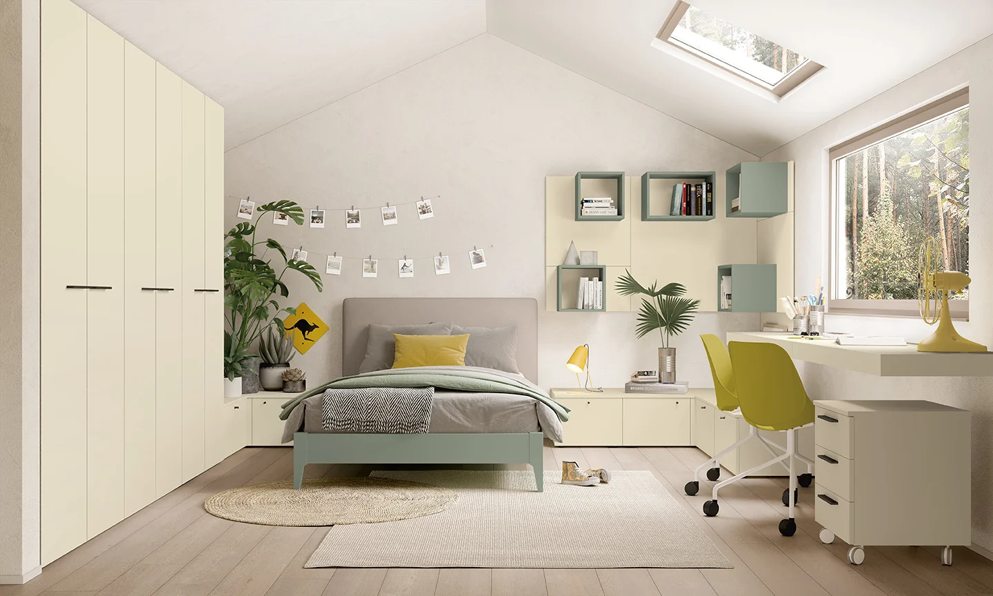 Cameretta SMART con letto a castello