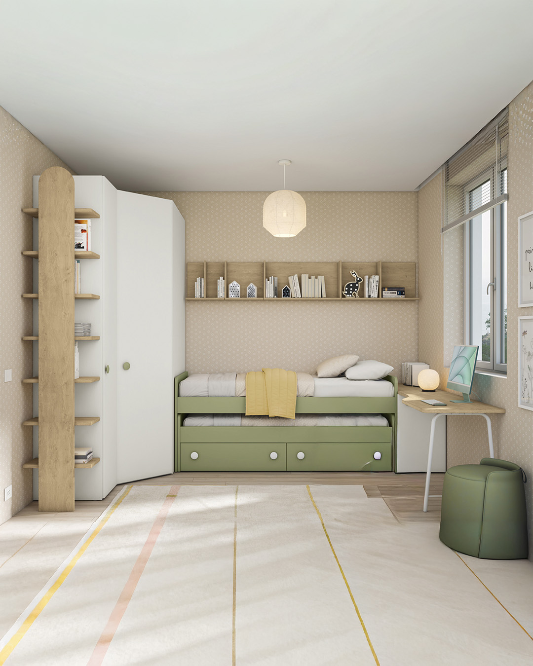 Cabina armadio sartoriale al centimetro Livein - integrata in cameretta