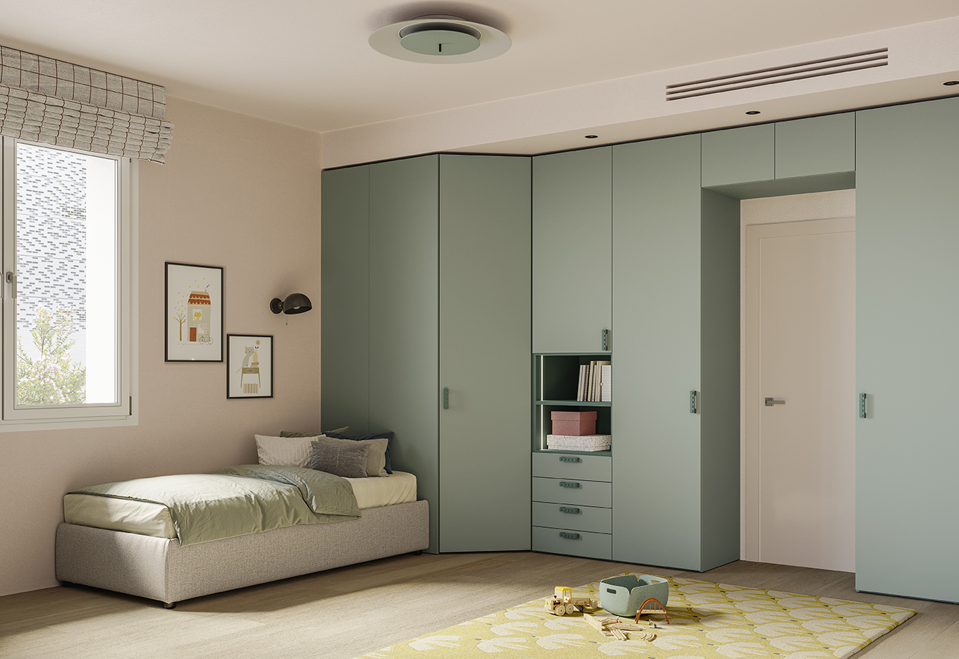 Cabina armadio sartoriale al centimetro Livein - integrata in cameretta