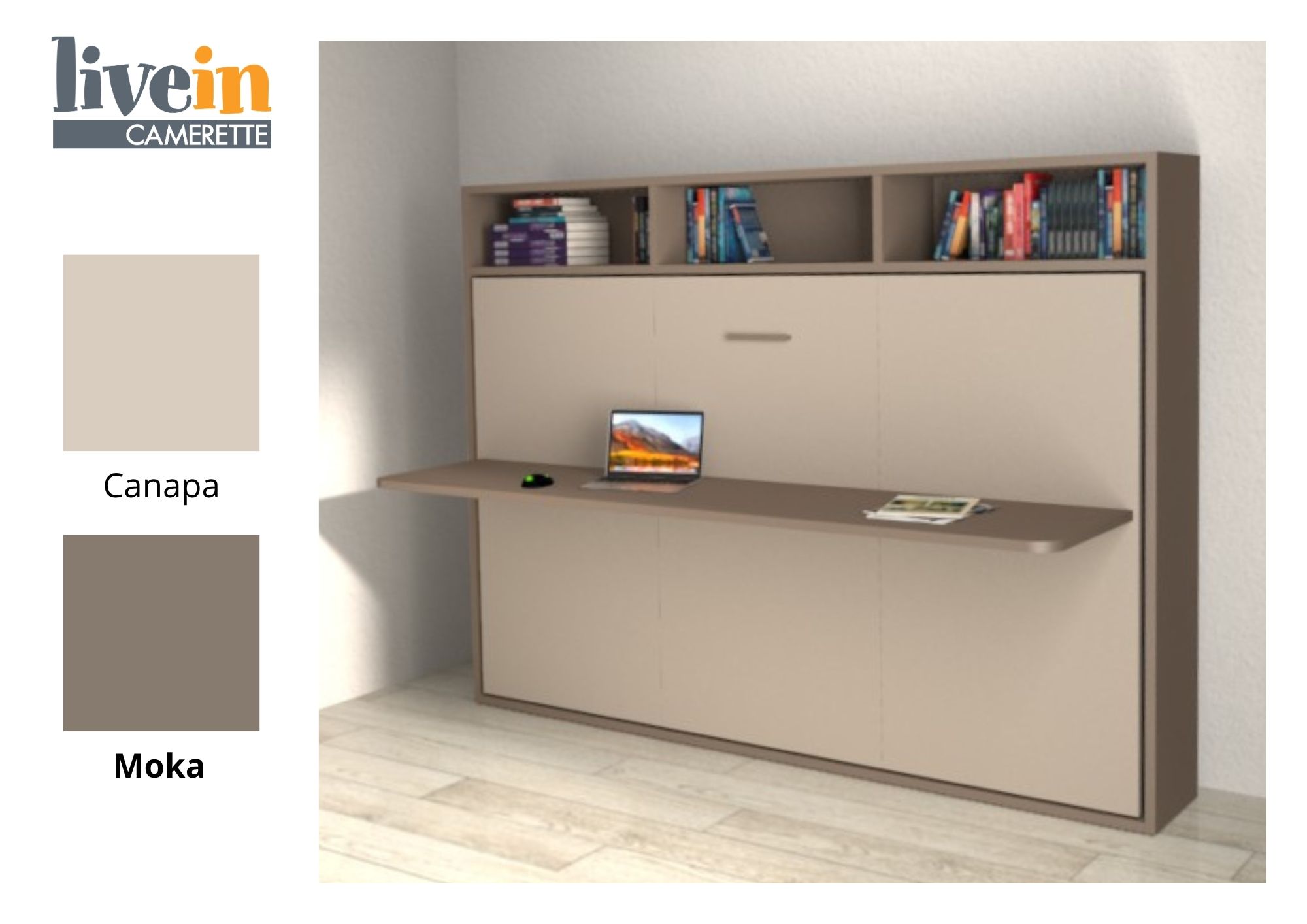 Magic 120 finitura Canapa e Moka — render reale